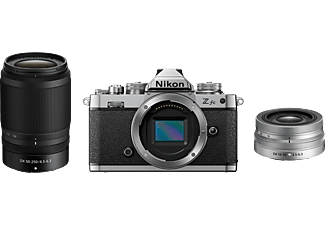 NIKON Z fc Body + NIKKOR Z DX 16-50mm f/3.5-6.3 VR + NIKKOR Z DX 50-250mm f/4.5-6.3 VR - Systemkamera Schwarz/Silber