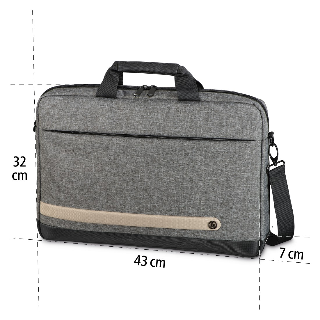 Universal 100% Grau Terra Zoll Polyester, HAMA Recyceltem Umhängetasche für Notebooktasche aus 15.6