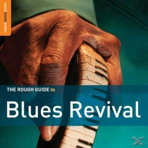 Kéz zongorabillentyűzetet tart, cím: The Rough Guide to Blues Revival.