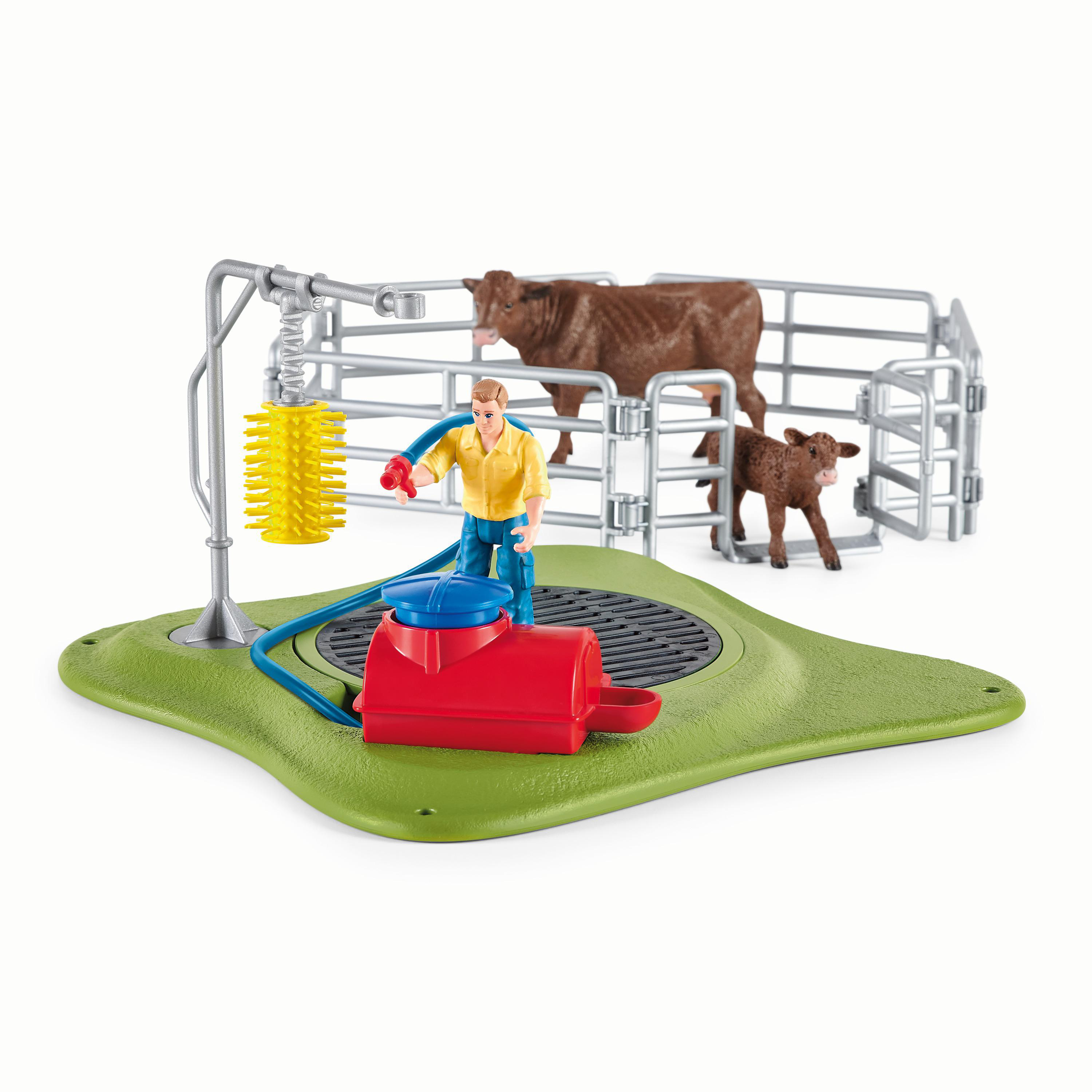 Spielset Kuh Mehrfarbig Waschstation SCHLEICH