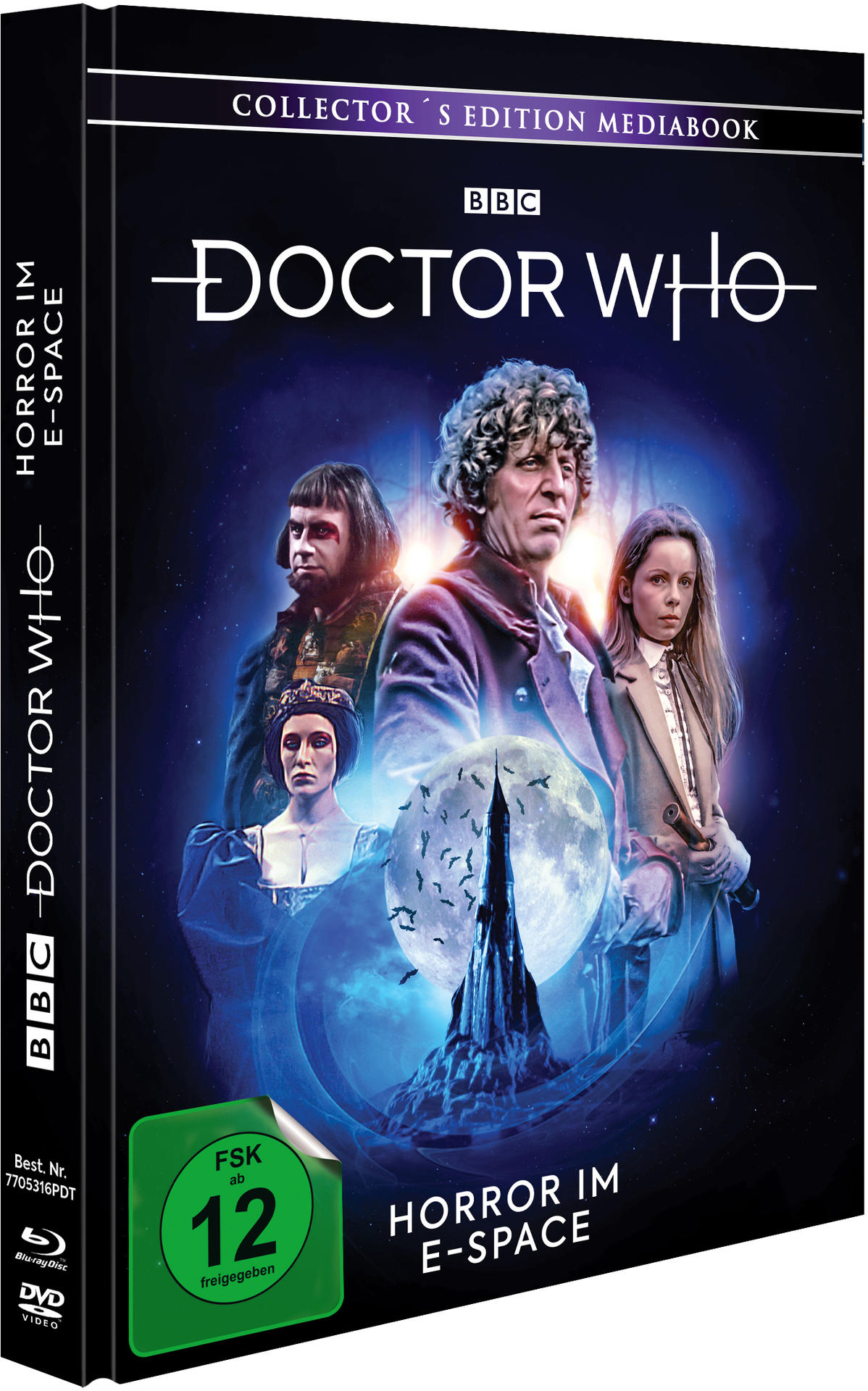 Eine DVD-Box mit einem Doctor-Who-Bild auf der Vorderseite. Die Box hat Text darauf.