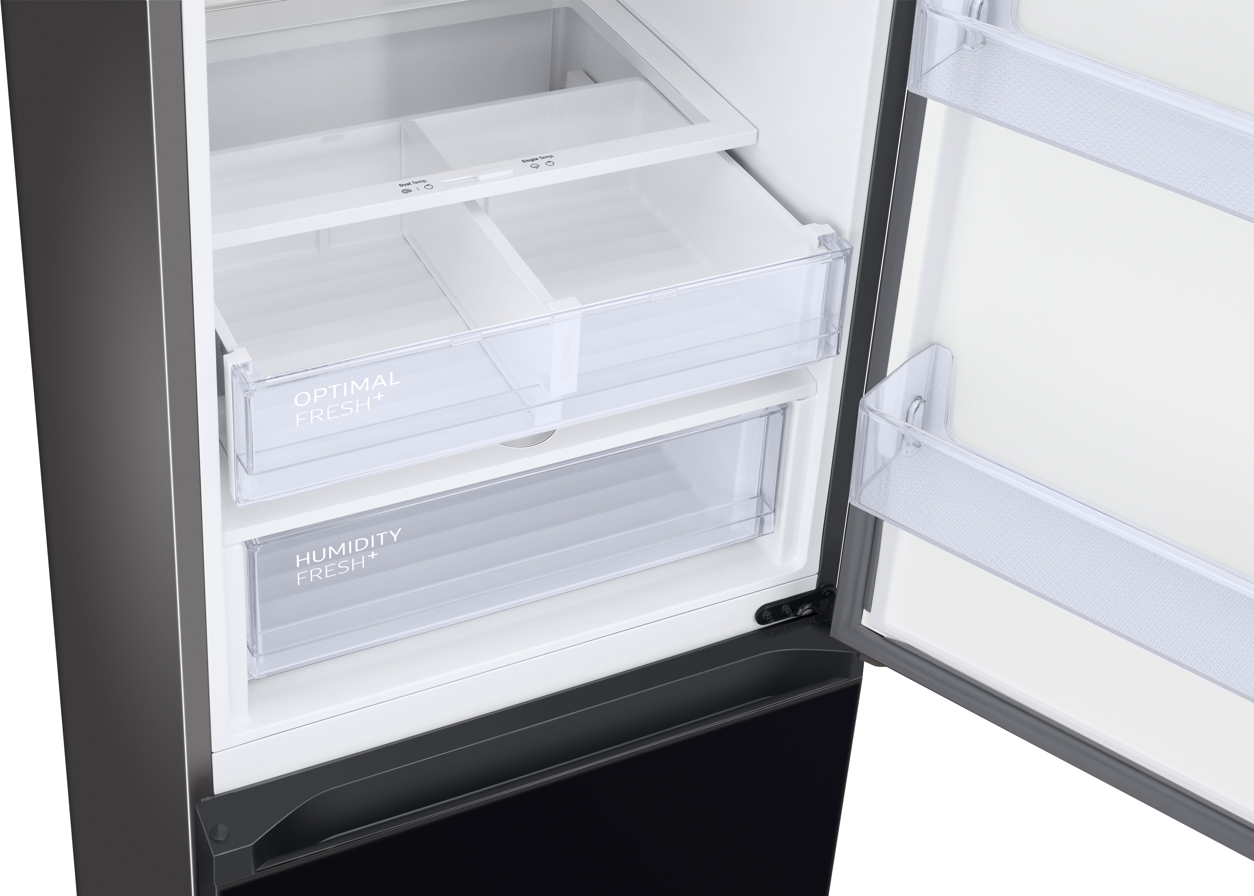 SAMSUNG RL 38 A6B6C22/EG Bespoke Kühlgefrierkombination (C, 390 l, 2030 mm hoch, Clean Black)