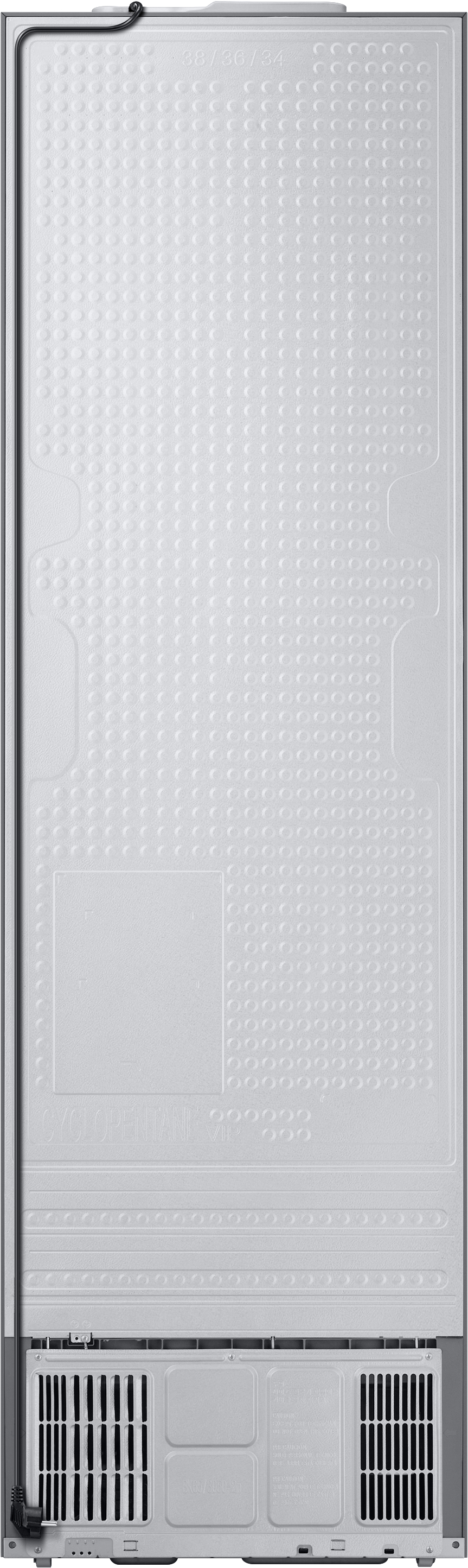 SAMSUNG RL 38 A6B6C22/EG Bespoke Kühlgefrierkombination (C, 390 l, 2030 mm hoch, Clean Black)