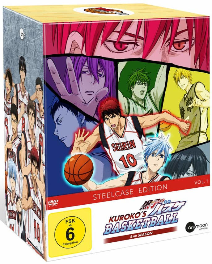 Anime-DVD-Box-Set mit einer Gruppe von Anime-Charakteren. Die Box hat Text.