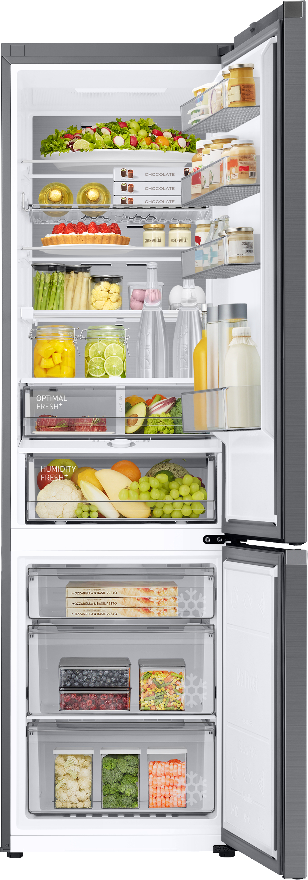SAMSUNG RL 38 A7763SR/EG Kühlgefrierkombination (C, 387 l, 2030 mm hoch, Edelstahl)