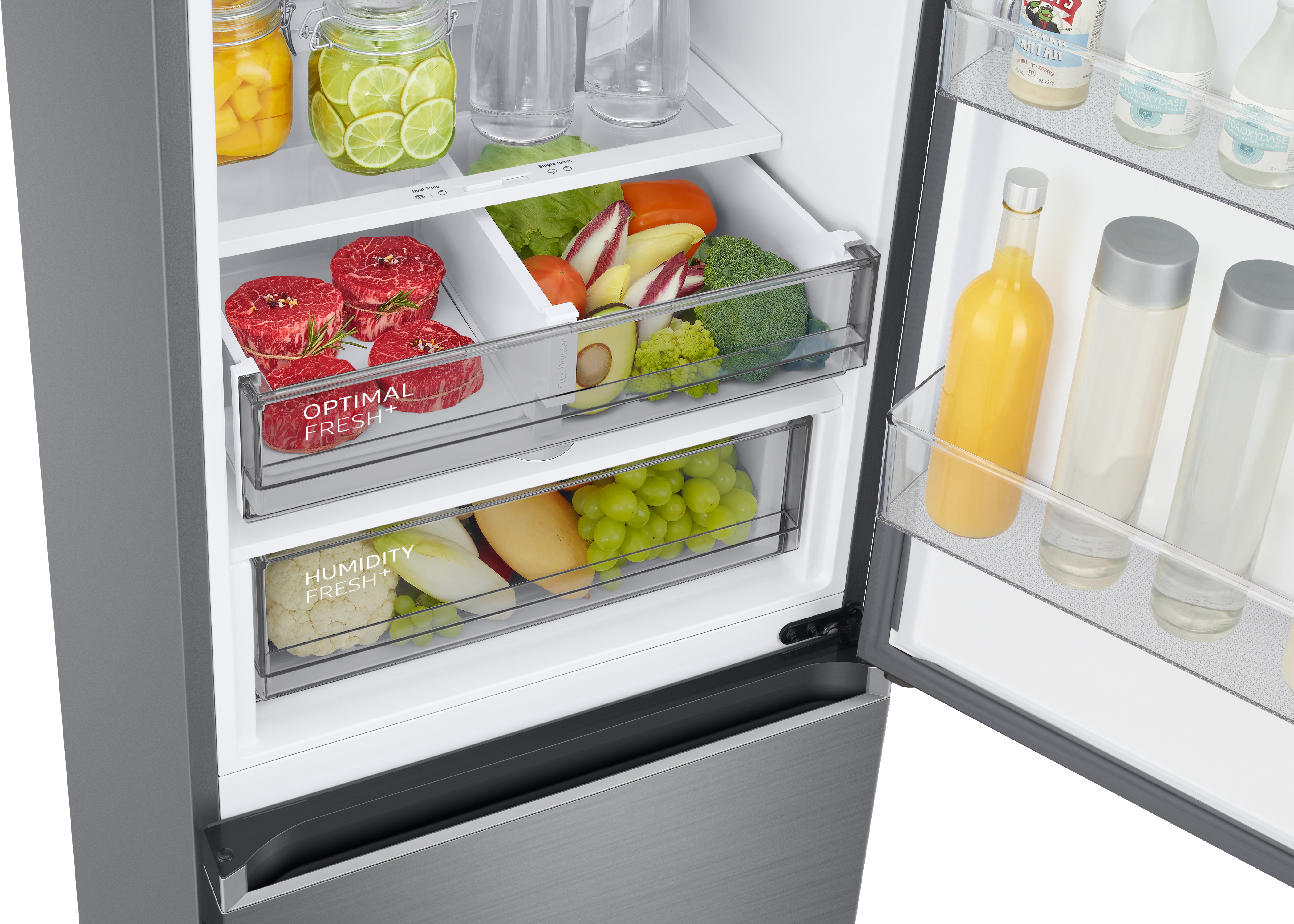 SAMSUNG RL 38 A7763SR/EG Kühlgefrierkombination (C, 387 l, 2030 mm hoch, Edelstahl)