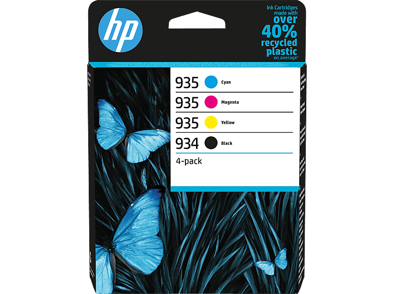 HP 934 Tintenpatronen Schwarz, Cyan, Magenta, Gelb