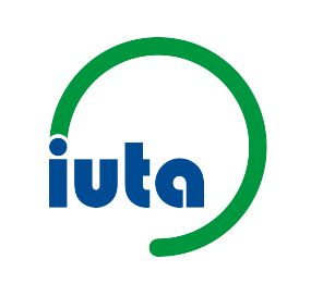 Il logo IUTA, un cerchio verde con il testo blu 'iuta' al suo interno.