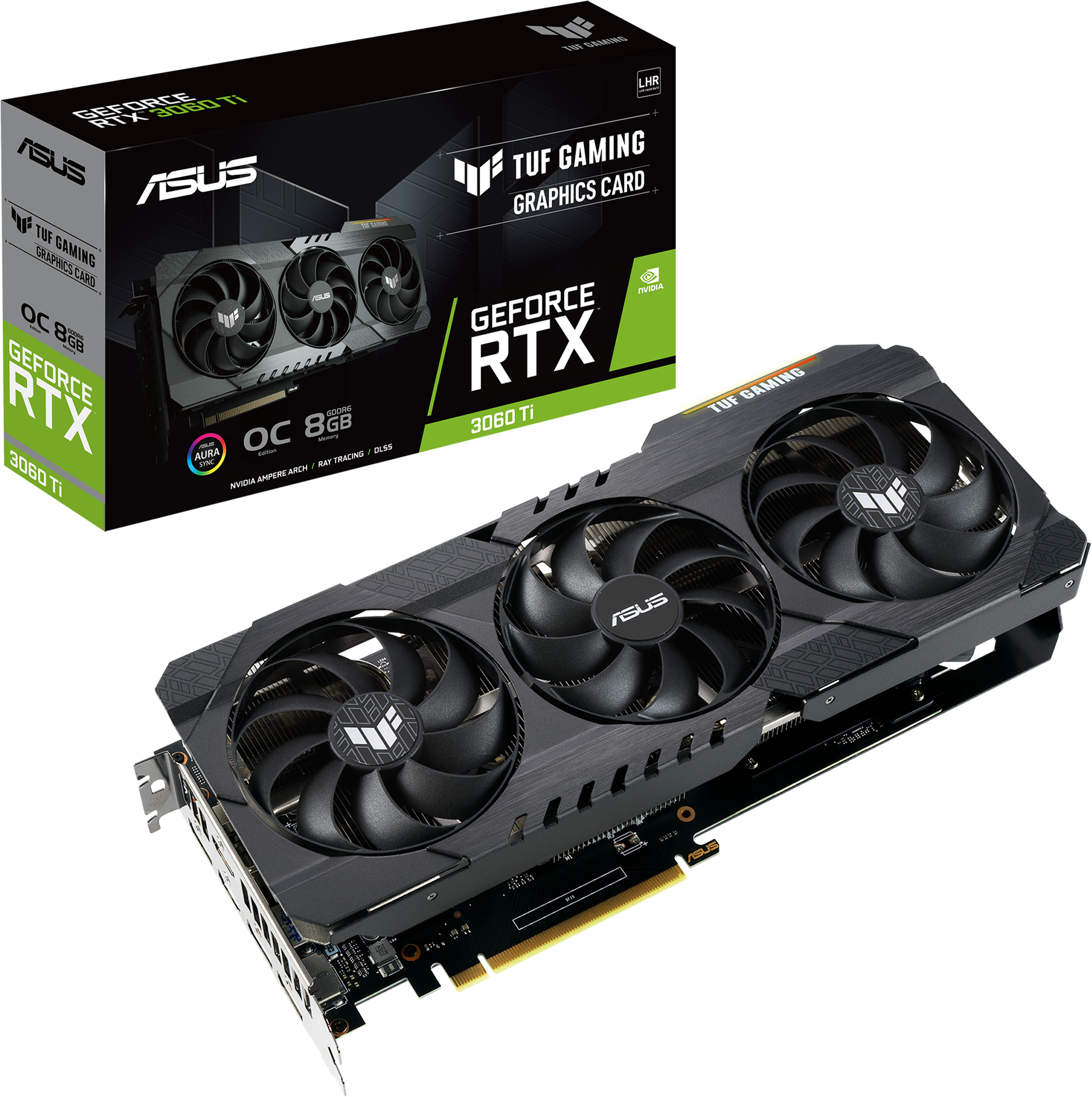ASUS Grafikkarte TUF Gaming GeForce RTX 3060TI V2 8GB OC, 256Bit, GDDR6, 14Gbps