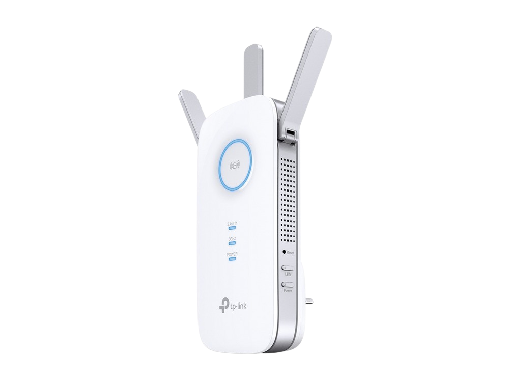 Extensor De Cobertura wifi ac1750 tplink re450 rango amplificador dual band ap puerto gigabit blanco repetidor 450 1300 mbps red wireless punto acceso