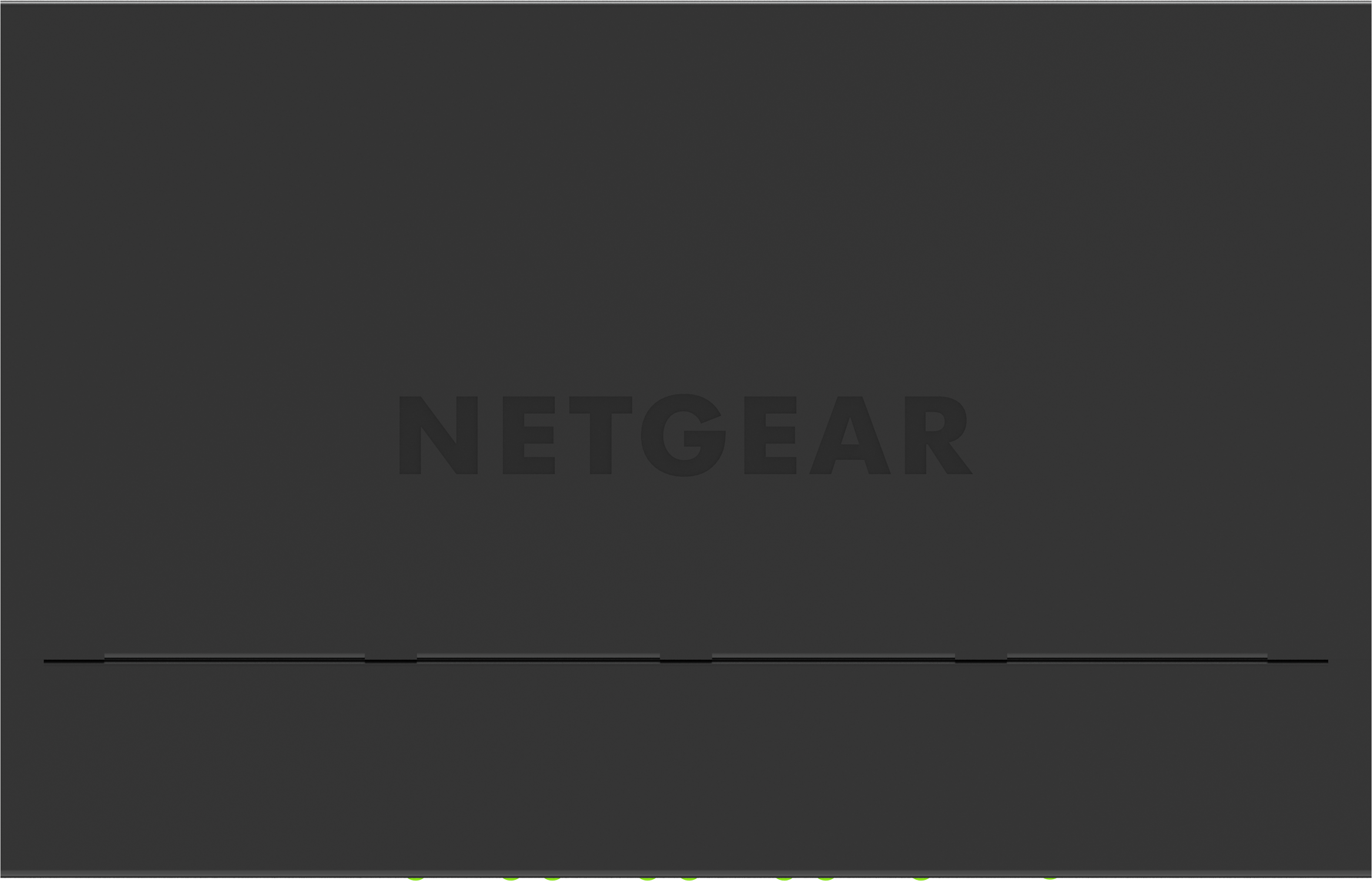 A black NETGEAR device with a horizontal line and the brand name in the center.