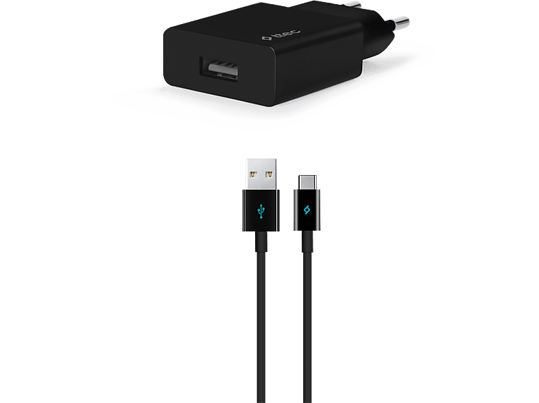 Ttec 2Scs20Cs SmartCharger 2.1A Seyahat Şarj Cihazı+ Usb-A - Usb-C Kablo Siyah