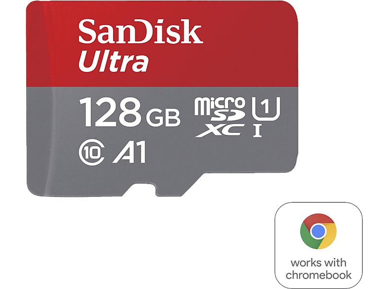 SANDISK Ultra für Chromebooks, Micro-SDXC Speicherkarte, 128 GB, 120 MB/s