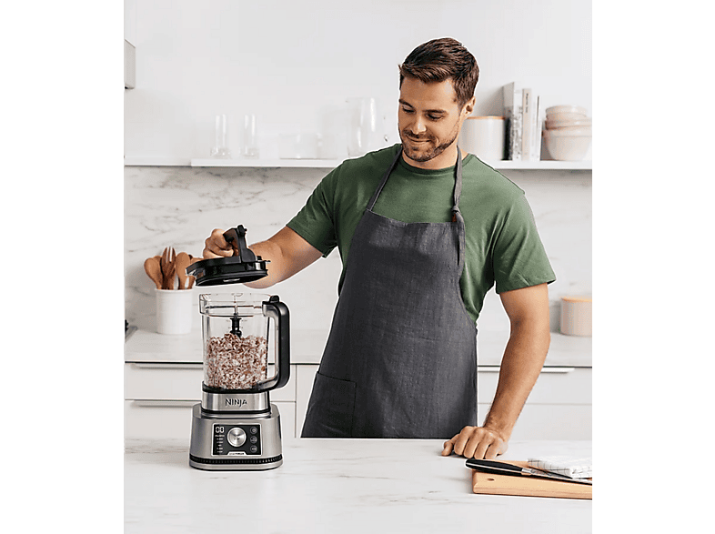 Ninja CB350EU Standmixer (Silber/Schwarz, 1200 Watt, Power Nutri Becher 700ml, Power Nutri Schüssel 400ml, Power Nutri Behälter 2.1 l) — Foto 5 von 5