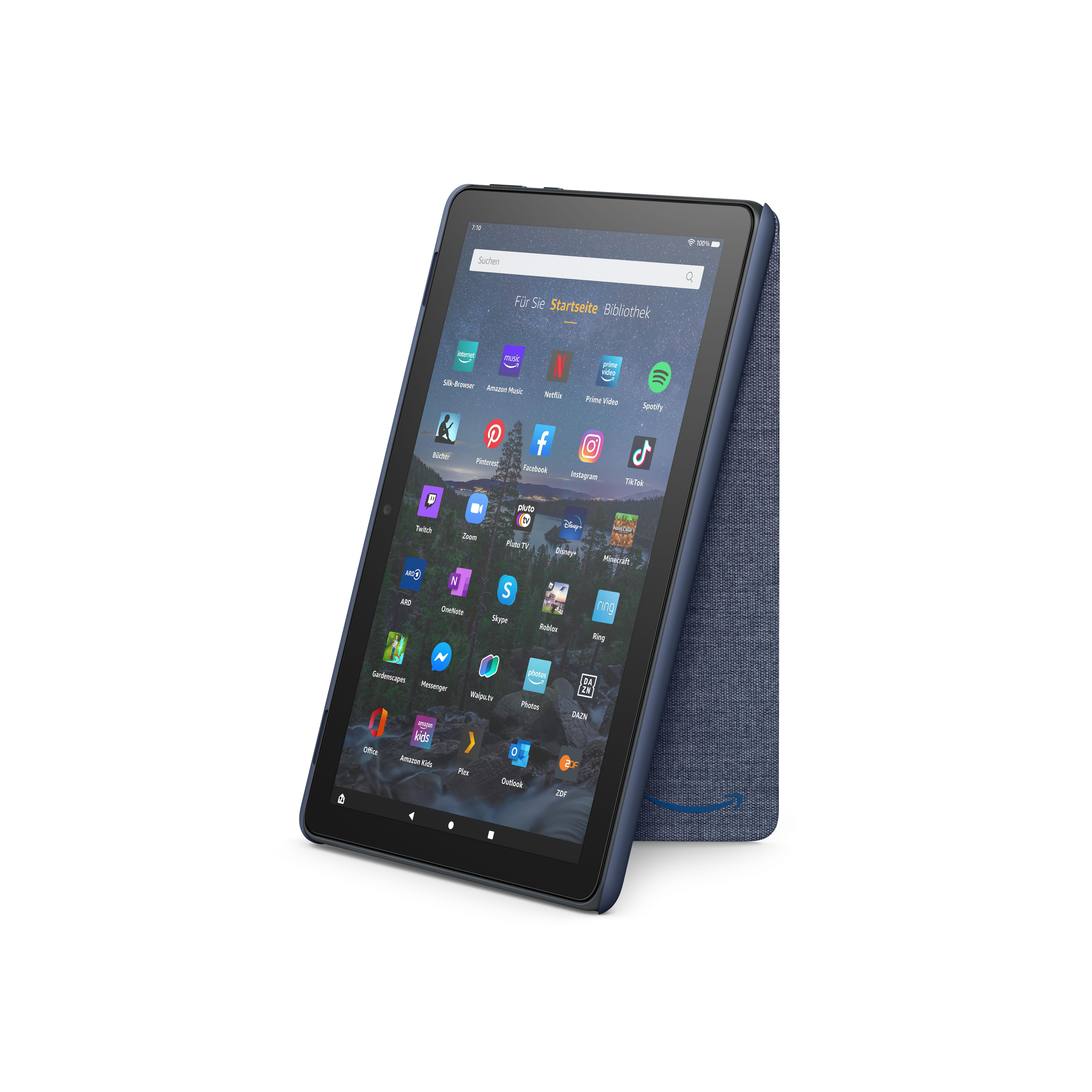 AMAZON Fire HD 10, Bookcover, Amazon, Fire HD 10-Tablet (kompatibel mit Tablets der 11. Generation, 2021), Blau