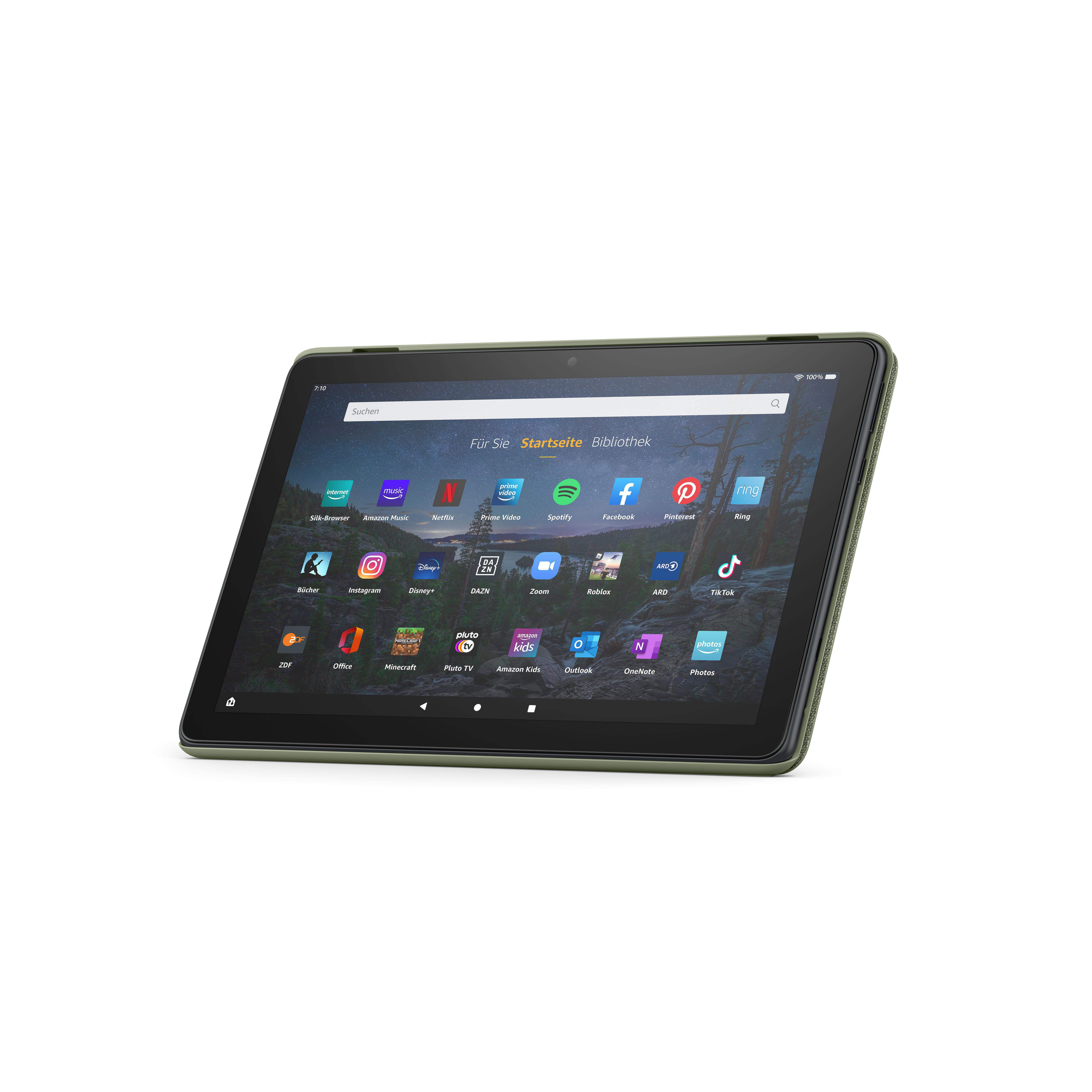 AMAZON Fire HD 10, Bookcover, Amazon, Fire HD 10-Tablet (kompatibel mit Tablets der 11. Generation, 2021), Olivgrün
