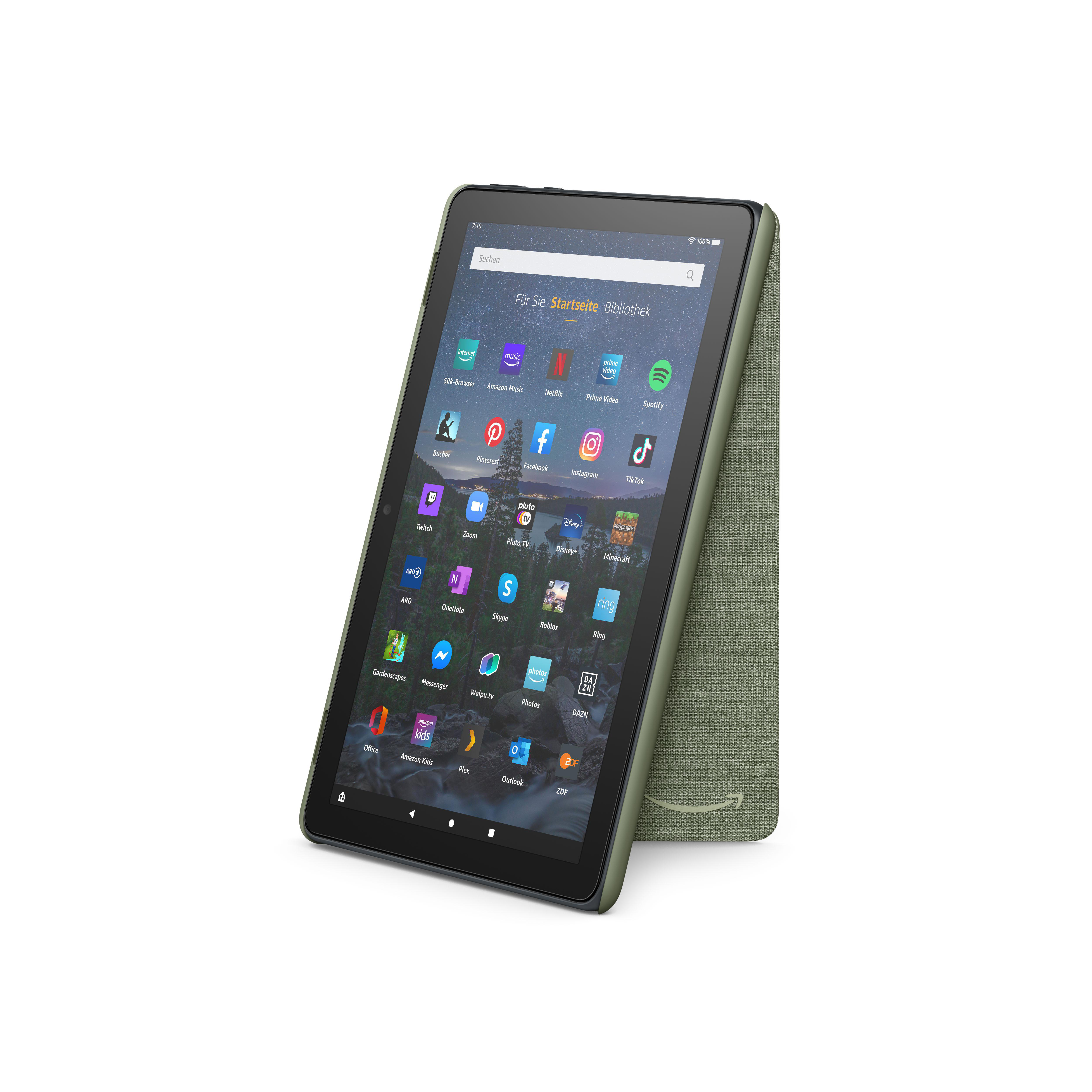 AMAZON Fire HD 10, Bookcover, Amazon, Fire HD 10-Tablet (kompatibel mit Tablets der 11. Generation, 2021), Olivgrün