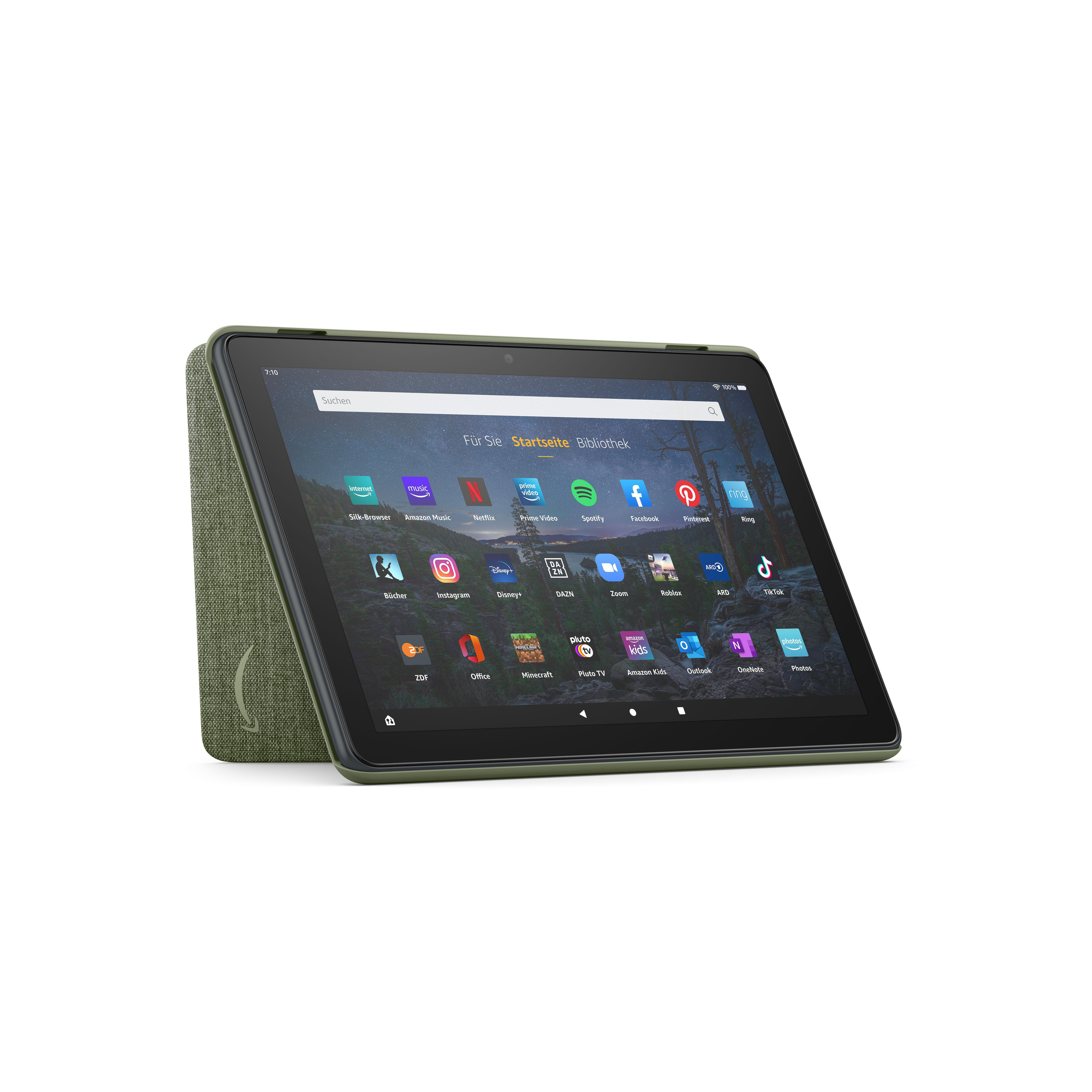 AMAZON Fire HD 10, Bookcover, Amazon, Fire HD 10-Tablet (kompatibel mit Tablets der 11. Generation, 2021), Olivgrün