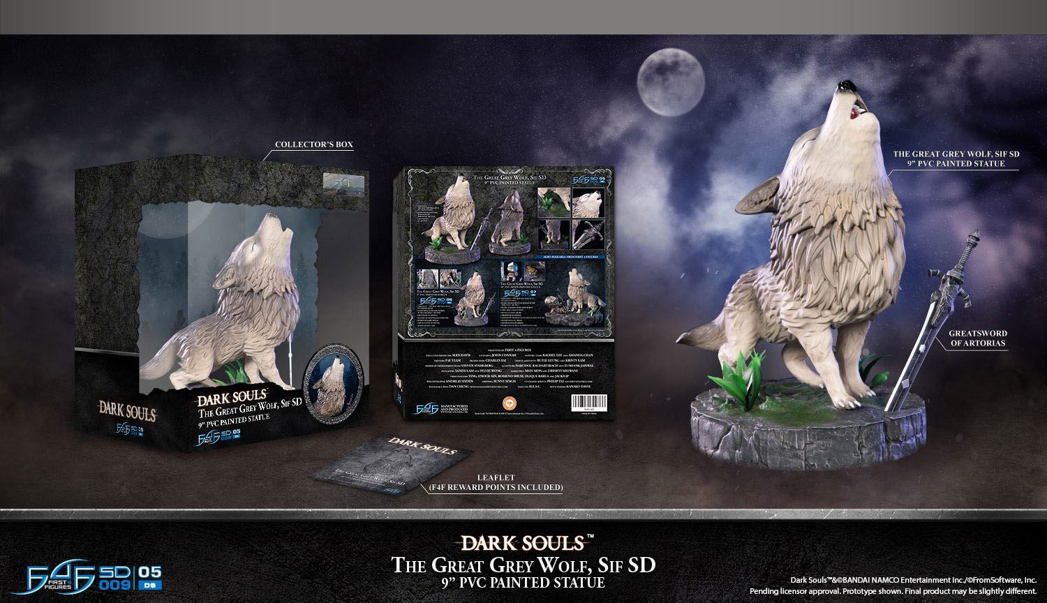 FIRST 4 FIGURE Dark Souls - The Great Grey Wolf, Sif SD - Statue (Mehrfarbig)