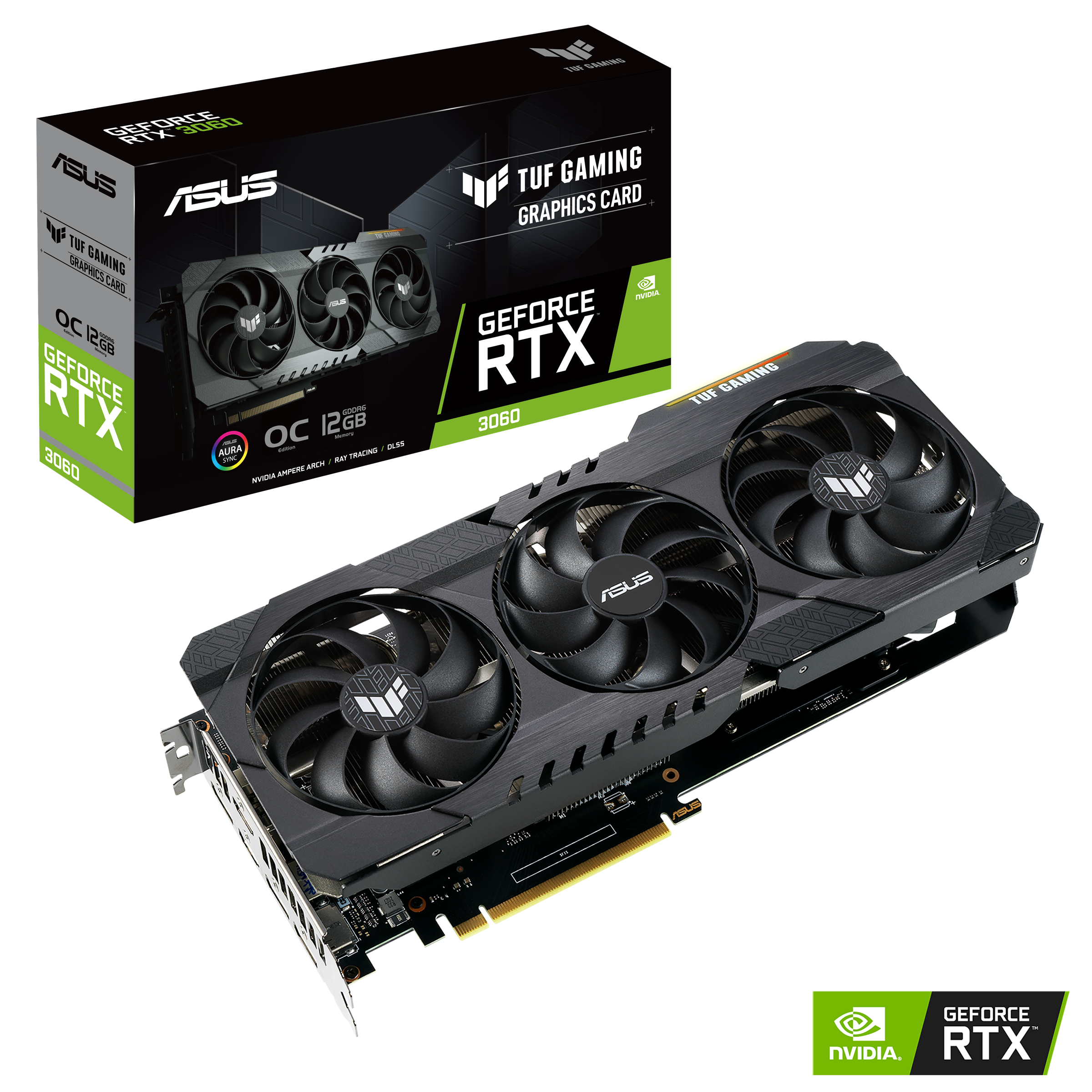 ASUS Grafikkarte TUF Gaming GeForce RTX™ 3060 V2 OC Edition 12GB, GDDR6, 192Bit, 2x HDMI, 3x DP