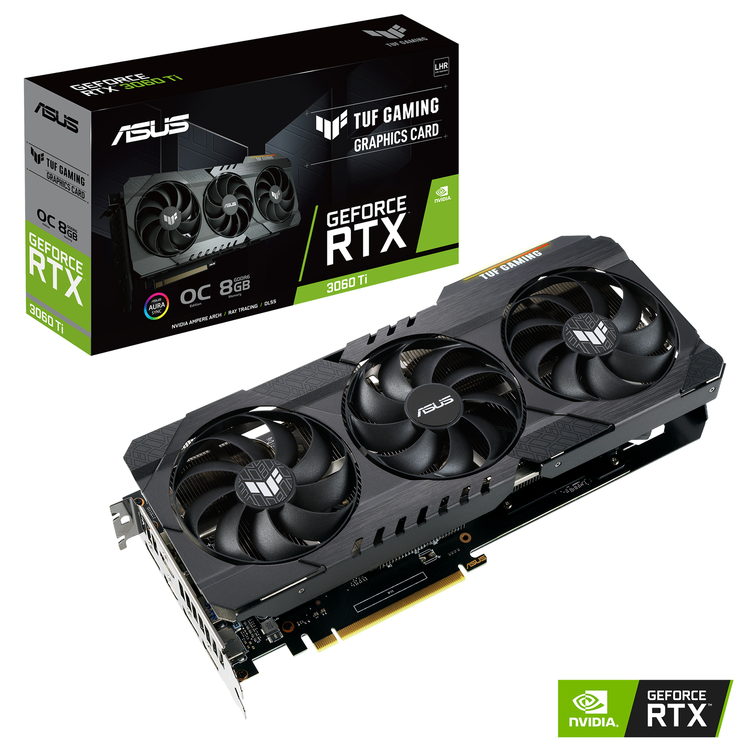 ASUS Grafikkarte TUF Gaming GeForce RTX 3060TI V2 8GB OC, 256Bit, GDDR6, 14Gbps