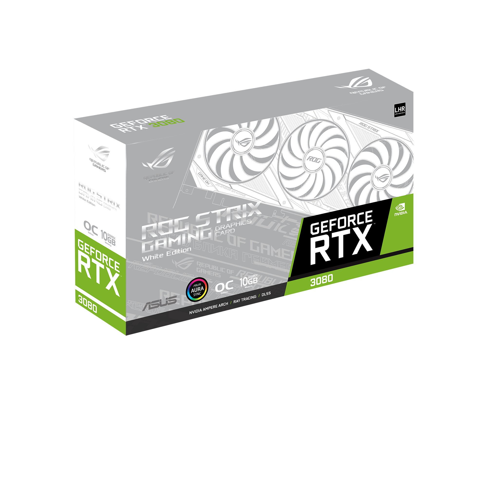 ASUS GeForce RTX™ 3080 ROG Strix Gaming OC White 10GB V2 LHR (90YV0FAA-M0NM00) (NVIDIA, Grafikkarte)