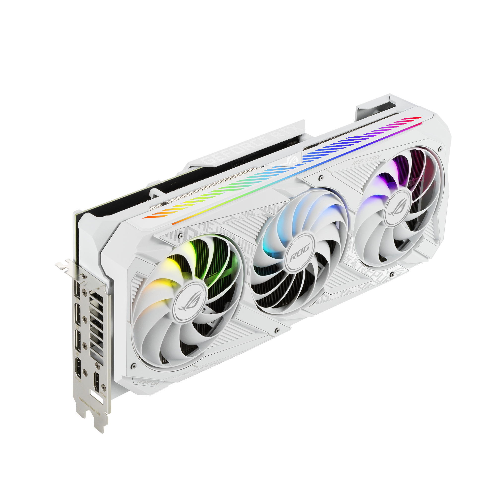 ASUS GeForce RTX™ 3080 ROG Strix Gaming OC White 10GB V2 LHR (90YV0FAA-M0NM00) (NVIDIA, Grafikkarte)