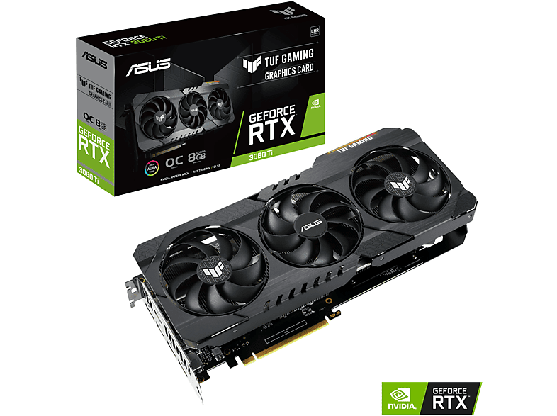 ASUS NVIDIA GeForce RTX 3060 Ti OC LHR版 ASUS GeForce RTX™ 3060 Ti TUF Gaming OC 8G V2 LHR (90YV0G1A-M0NA00