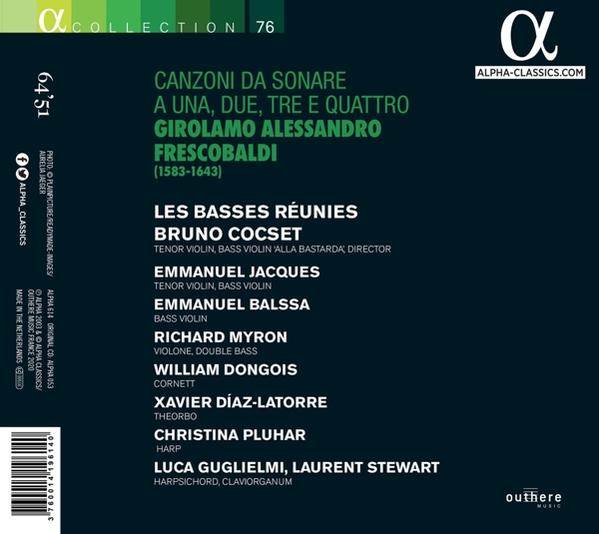 Dos de CD avec texte répertoriant les pistes, les informations sur l'artiste et un code-barres. Comporte un logo.