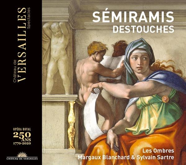Couverture du livre : 'Sémiramis Destouches' avec des œuvres d'art de figures classiques et du texte en français.