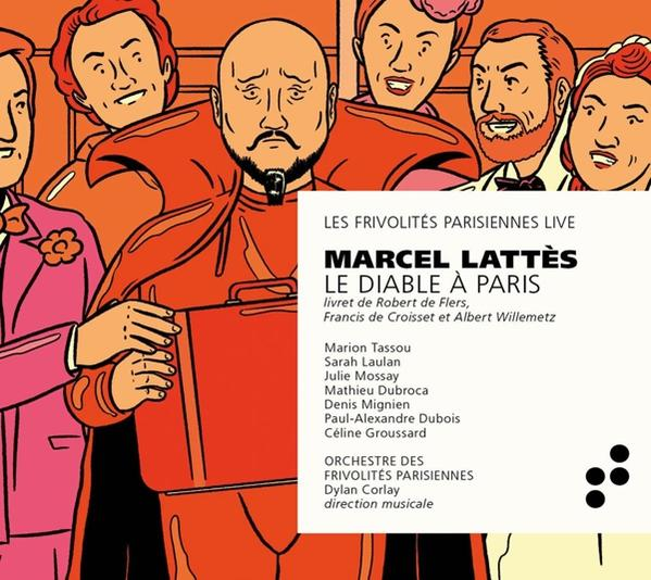 CD-hoes met geïllustreerde mensen. Titel: Marcel Lattès Le Diable À Paris.