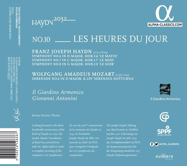 CD-hoes met teksten van Franz Joseph Haydn en Wolfgang Amadeus Mozart. Witte achtergrond.