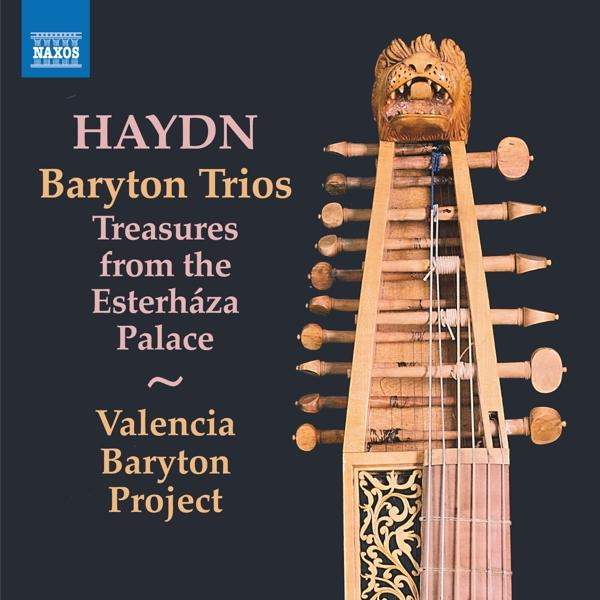 Pochette du CD : Haydn Baryton Trios. Un instrument baryton est affiché à droite.