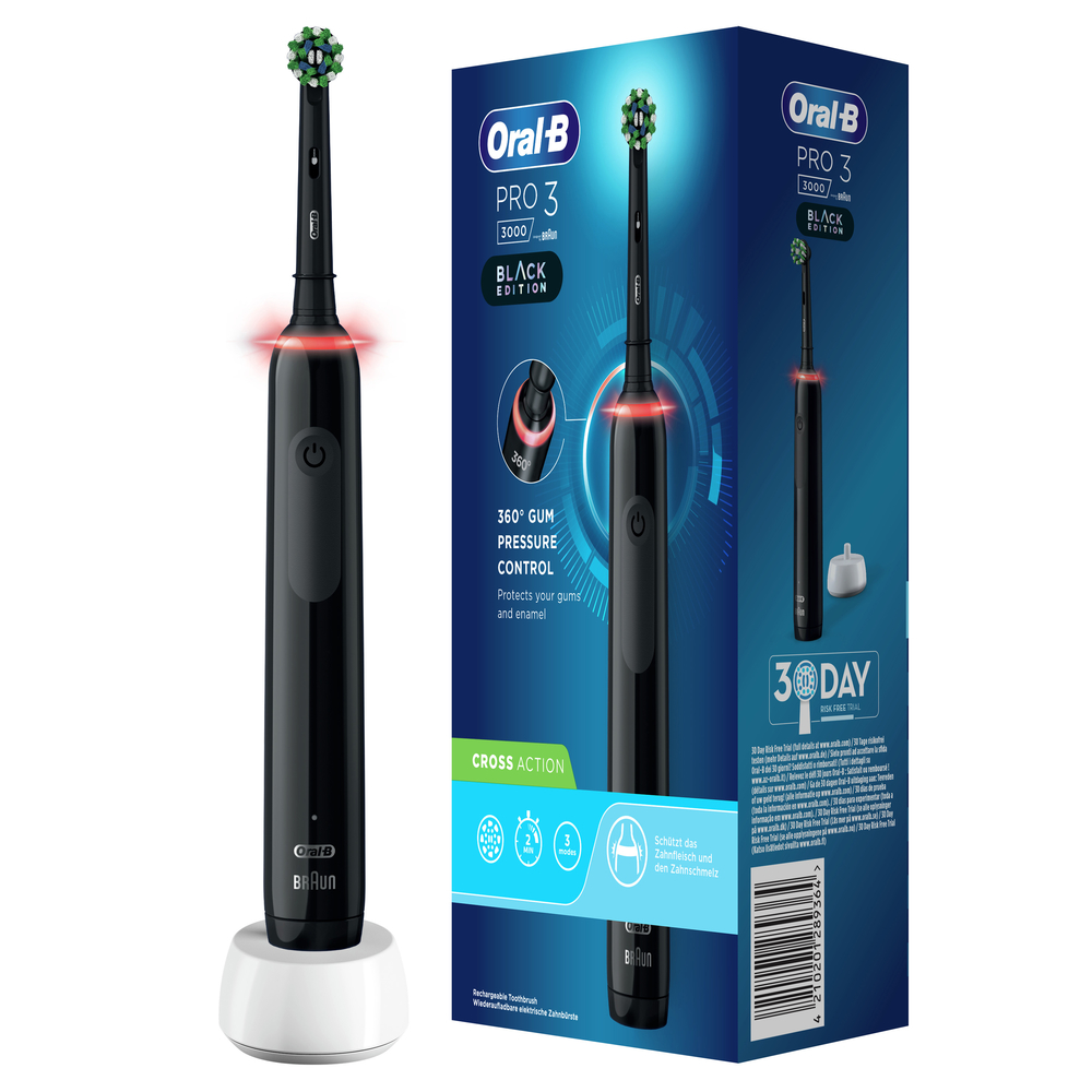 ORAL-B Pro 3 3000 Cross Action Elektrische Zahnbürste Black