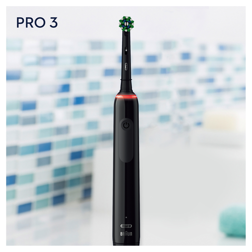 ORAL-B Pro 3 3000 Cross Action Elektrische Zahnbürste Black