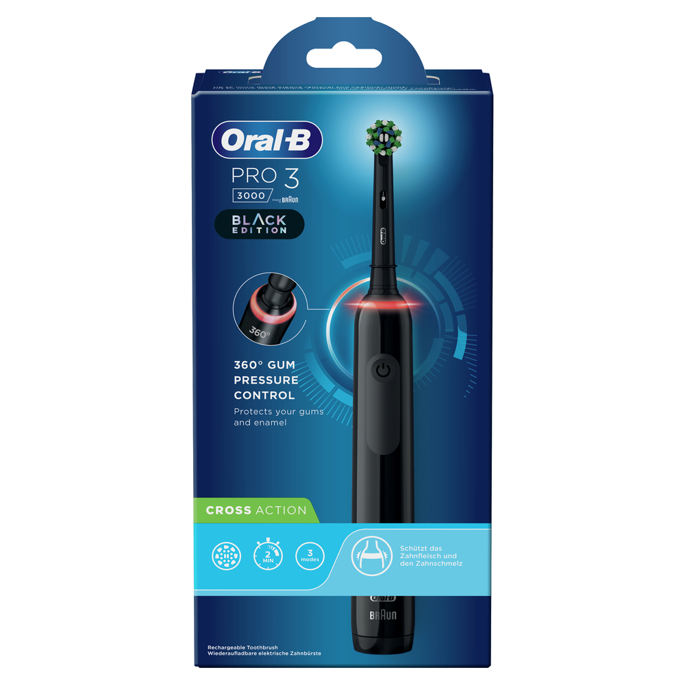 ORAL-B Pro 3 3000 Cross Action Elektrische Zahnbürste Black