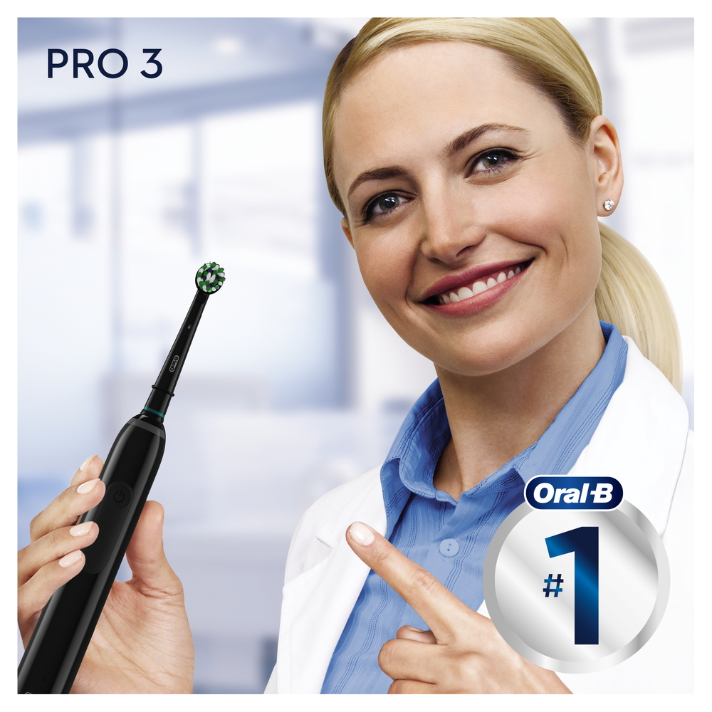 ORAL-B Pro 3 3000 Cross Action Elektrische Zahnbürste Black