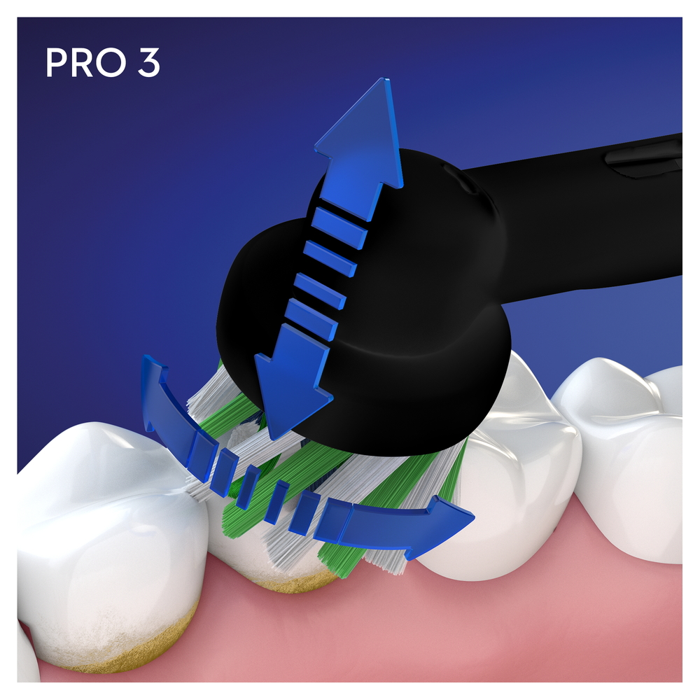 ORAL-B Pro 3 3000 Cross Action Elektrische Zahnbürste Black