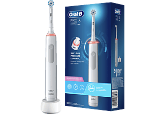 ORAL-B Elektrische Zahnbürste Pro 3 3000 Sensitive Clean White