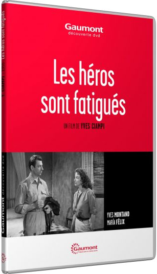 Couverture DVD avec titre en français, image en noir et blanc d'un homme et d'une femme et fond rouge.