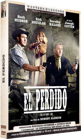 DVD-hoes met Rock Hudson en Kirk Douglas in een western setting.