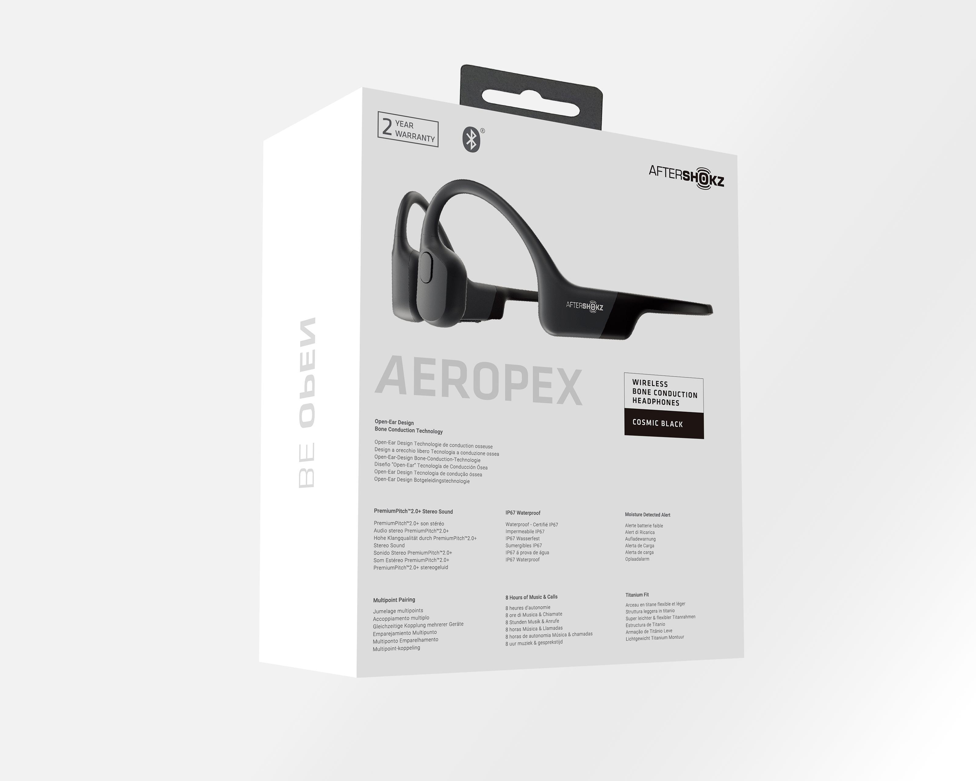 AFTERSHOKZ AEROPEX, Open-ear Headset Bluetooth Schwarz