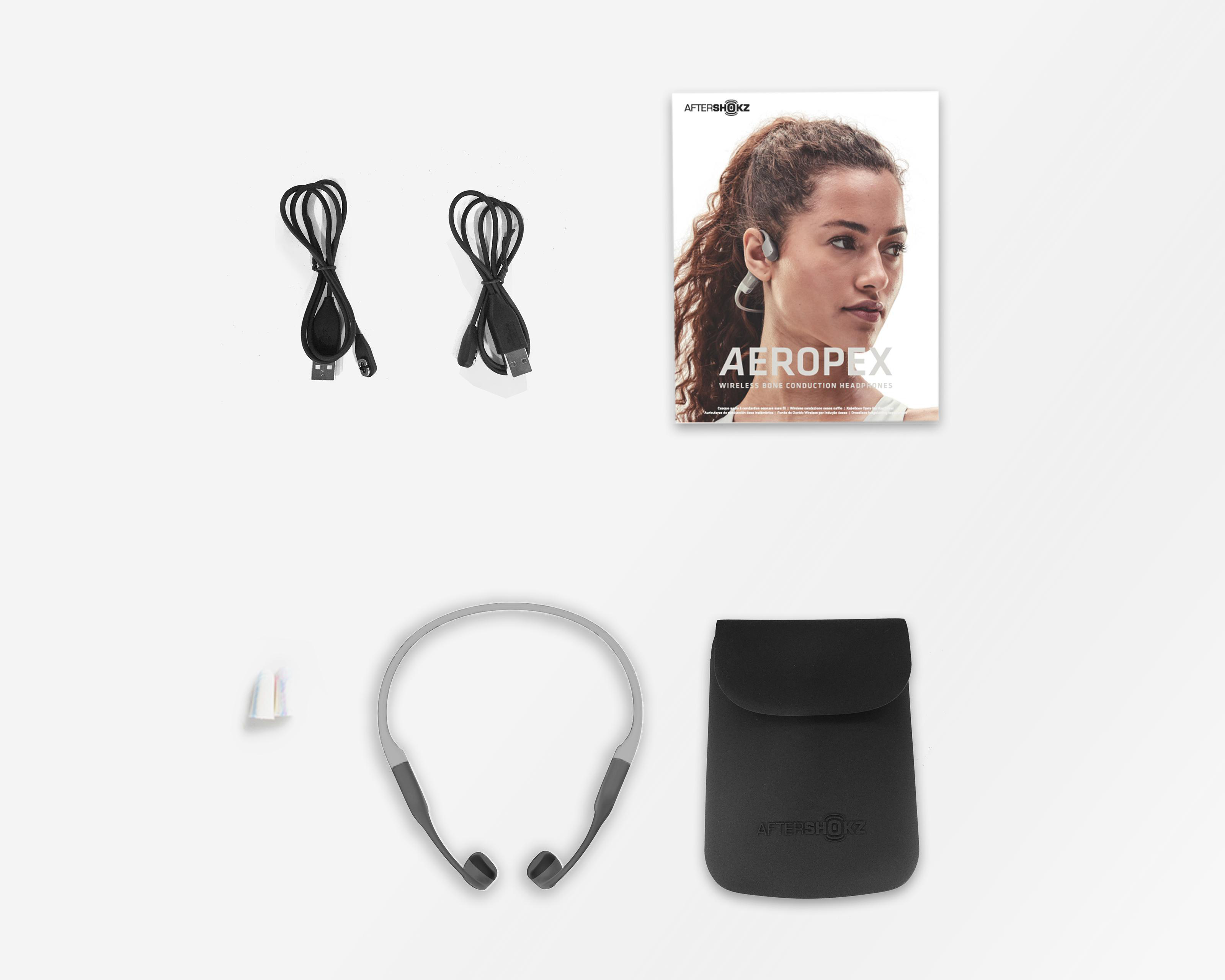 AFTERSHOKZ AEROPEX, Open-ear Headset Bluetooth Hellgrau