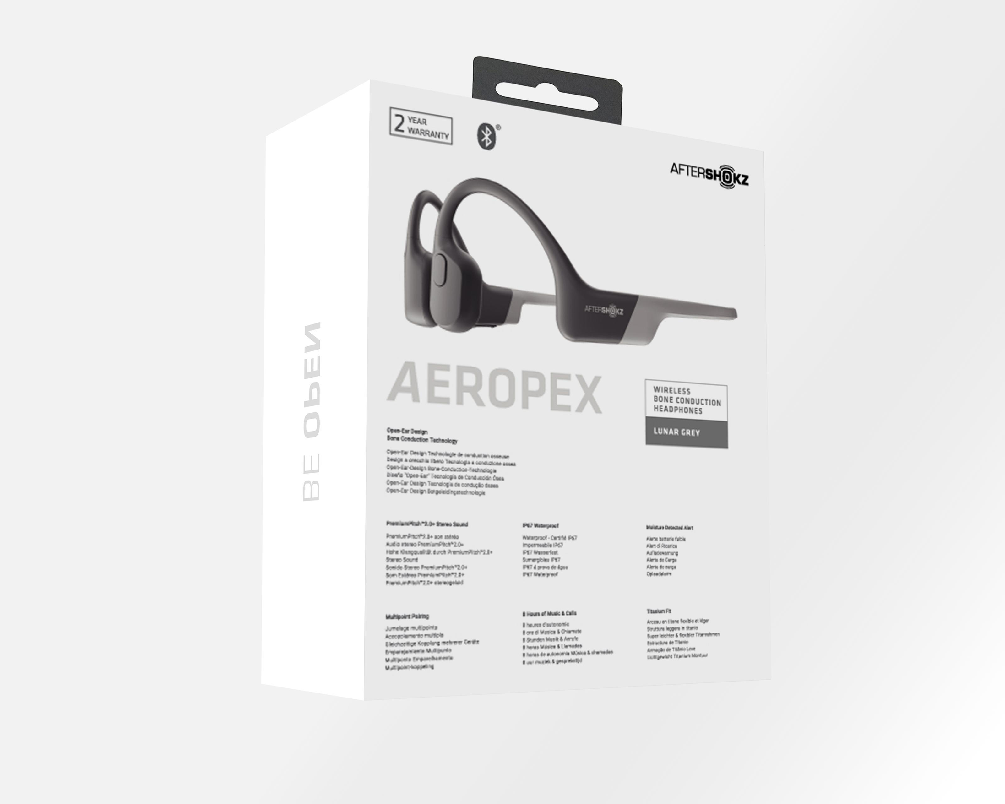 AFTERSHOKZ AEROPEX, Open-ear Headset Bluetooth Hellgrau