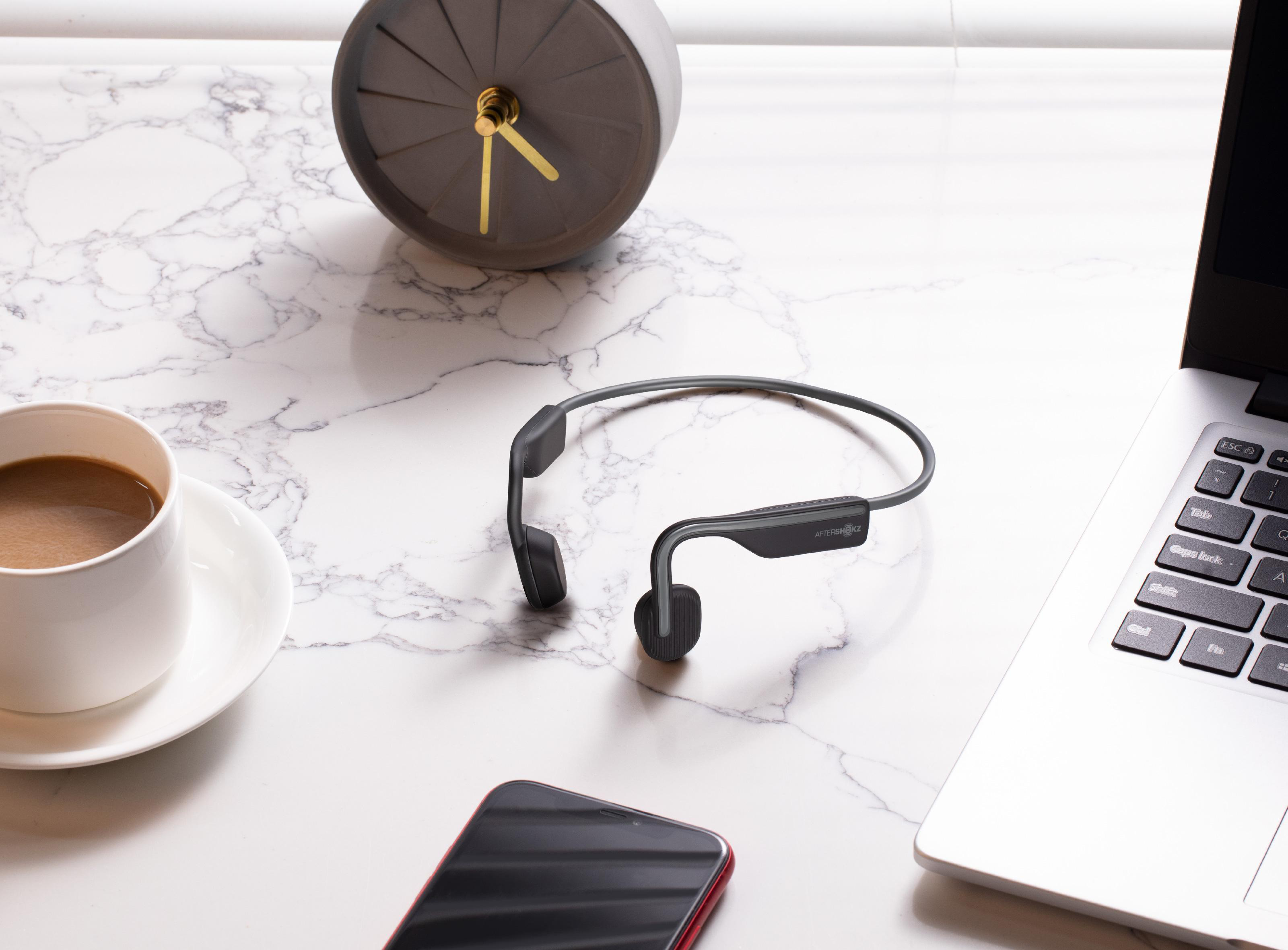AFTERSHOKZ OPENMOVE, Neckband Kopfhörer Bluetooth Grau