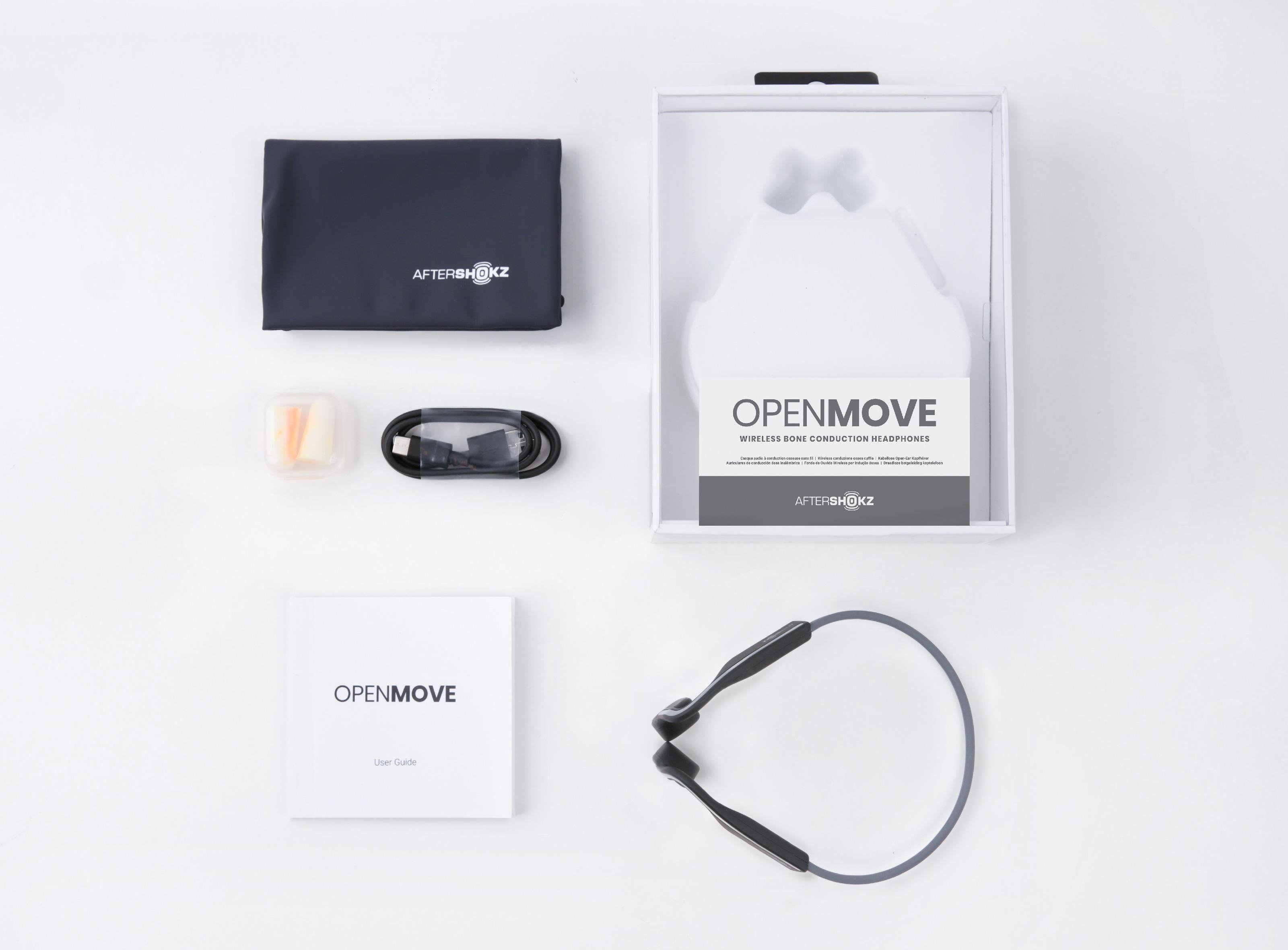 AFTERSHOKZ OPENMOVE, Neckband Kopfhörer Bluetooth Grau
