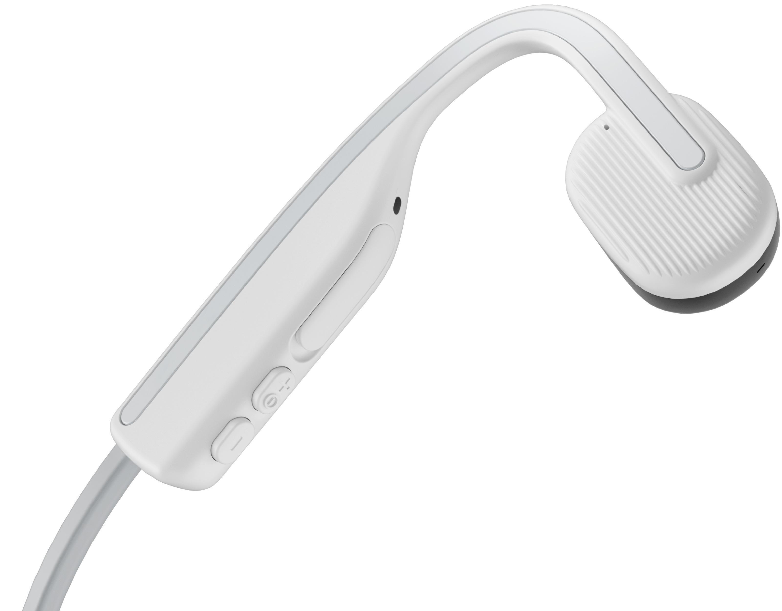 Bluetooth OPENMOVE, Weiß Neckband Kopfhörer AFTERSHOKZ
