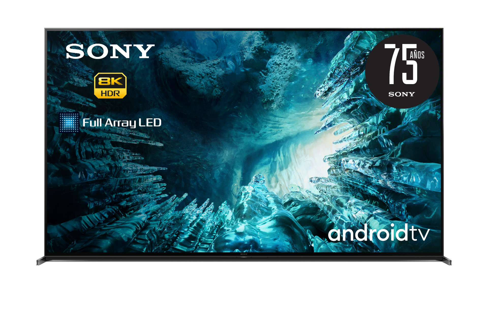 TV LED 75" - Sony KD75ZH8BAEP, 8K HDR, Full Array LED, Android TV, X1 Ultimate, Acoustic Multi-Audio