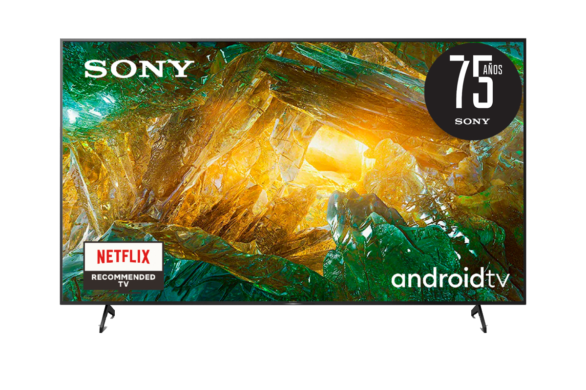 TV LED 75" - Sony KE75XH8096BAEP, UHD 4K, HDR, X1, SmartTV (AndroidTV), Asistente de Google, Triluminos, Negro