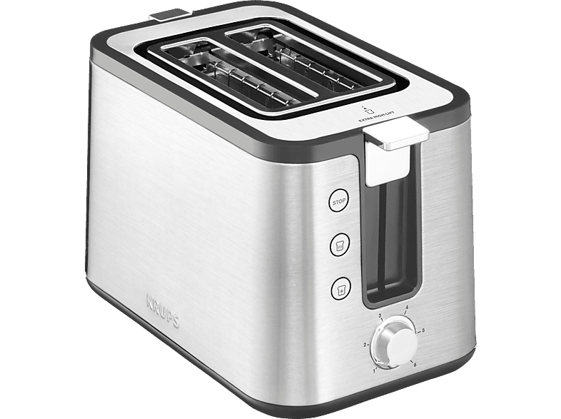 KRUPS KH442 Control Edelstahl/Schwarz Premium Toaster Toaster Schlitze: Line Watt, 2) (720